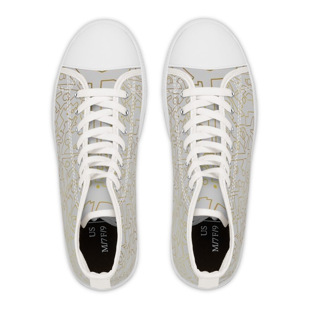 Golden Enigma Inspired Women's High Top Sneakers - Image 2