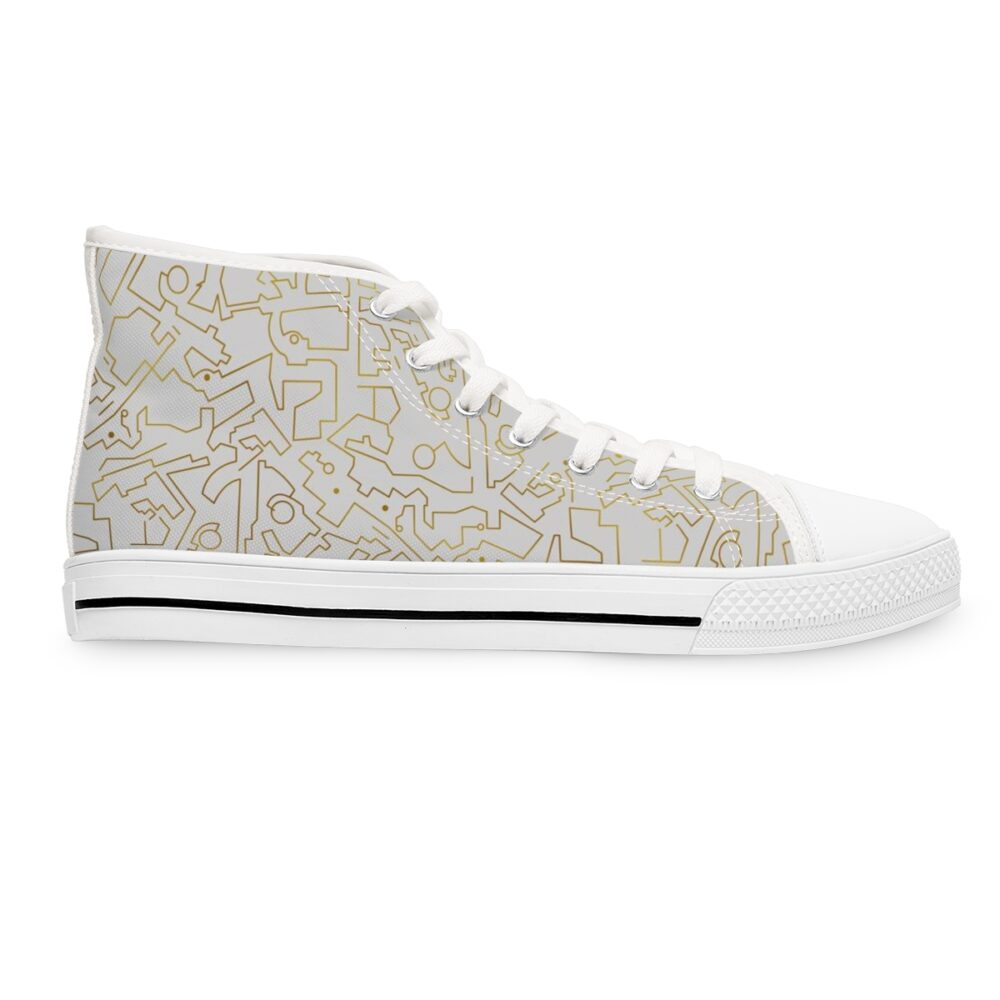 Golden Enigma Inspired Women's High Top Sneakers - Image 4