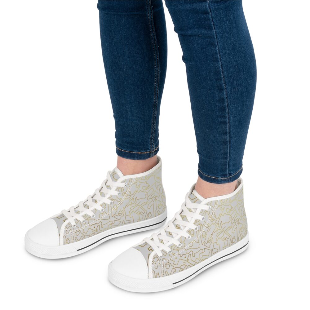 Golden Enigma Inspired Women's High Top Sneakers - Image 8