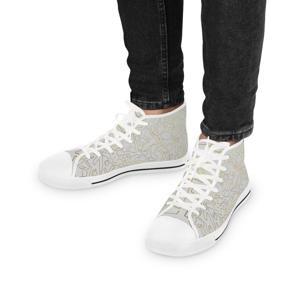 Golden Enigma Inspired Men's High Top Sneakers - Image 8